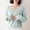 Green, variant on Casual Tops Loungewear Solid Color Blouses for Women Business Casual V-Neck Long Sleeve Blouses