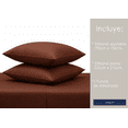 thumbnail image 3 of Juego de Sabana Microfibra Soft Colores lisos Individual Cafe chocolate liso, 3 of 6