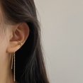 thumbnail image 4 of Pendientes De Gancho De Oreja Borla No Perforadas Simples Temperamento Alta Gama Personalidad Clip De Hueso Estilo Integrado, 4 of 4