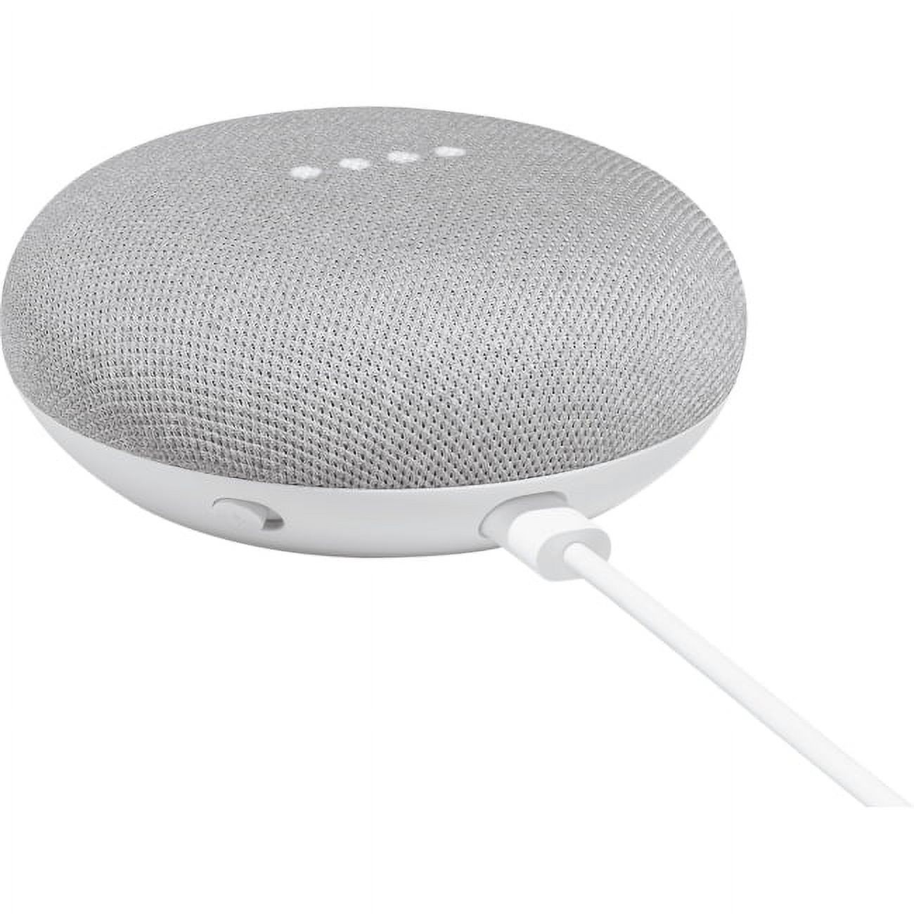 Google Home Mini Smart Speaker, Chalk photo 1