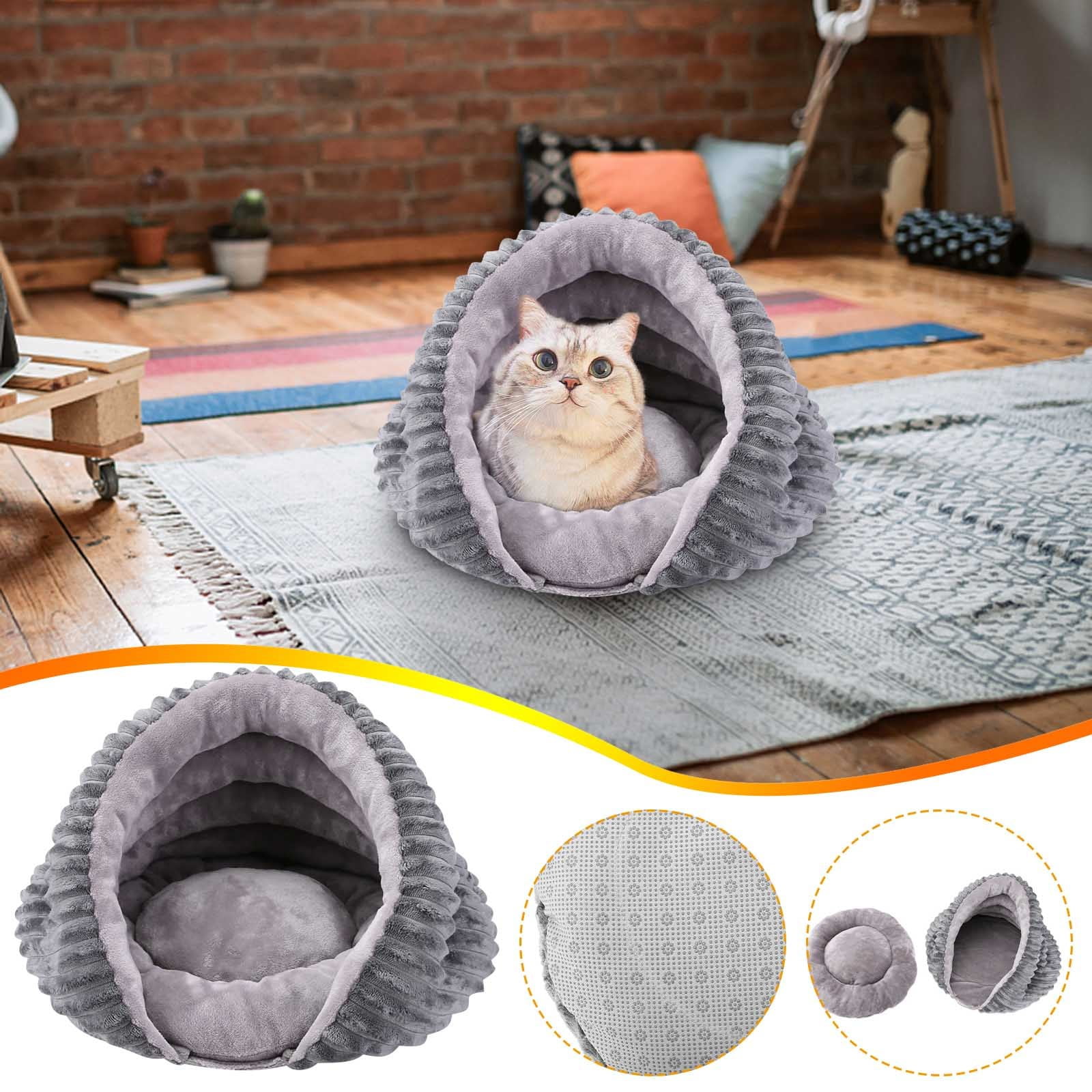EGNMCR Dog Beds, Pet Beds New Conch Pet Detachable And Washable Warm In And Winter Dog Bed Small Dog Half Enclosed Dog Bed Conch animal nest