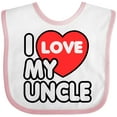 thumbnail image 3 of Inktastic I Love My Uncle Boys or Girls Baby Bib, 3 of 4