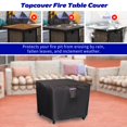 thumbnail image 2 of Topcover Propane Fire Pit Cover, 28 Inch Waterproof 600D Outdoor Gas Fire Table Cover for 26-28 Inch Firepit Table (Black - 28" x, 2 of 7