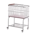 thumbnail image 3 of Cesta de lavandería de alambre Estante de almacenamiento de almacenamiento de dormitorio portátil Hamper Conveniente Mobility Marco de acero Catadería, 3 of 7