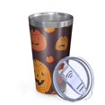 thumbnail image 2 of 16oz Tumblers Halloween Jack Lanterns Variety Pattern Stainless Steel Vacuum Insulated Double Wall Travel Tumbler Cups Mug with Lid and Straw,Cleaning Brush for Coffee,Tea, 2 of 4