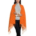 thumbnail image 2 of Xecao Orange Scales Pattern Womens Winter Scarf Fall Scarf Oversized Large Scarf for Women Warm Shawl Wrap, 2 of 8