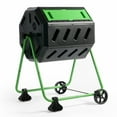 thumbnail image 2 of FCMP Outdoor HOTFROG 37 Gallon Dual Chamber Tumbling Composter Bin, 2 of 8