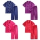thumbnail image 4 of Pijamas de satén de seda para niños, ropa sólida para niño y niña, traje de salón, ropa de dormir bonita para adolescentes, pijamas de Navidad para familia, 2023, 4 of 4