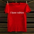 thumbnail image 7 of Uooqdmx Graphic Tees for Women, I Have Rabies Tshirt, Cotton Tshirts for Women, Workout T Shirts Athletic Plus Size Tops Spring Tee, Short Sleeve Shirts for Women, Red S, 7 of 7