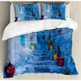thumbnail image 3 of Black and White Duvet Cover Set Twin Size, Aerial View Montreal Canada Cityscape with Skyscrapers Architecture, Decorative 2 Piece Bedding Set with 1 Pillow Sham, Black White Grey, by Ambesonne, 3 of 3