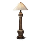 Patio Living Concepts 27926 Phoenix Bronze Outdoor Floor Lamp with Silver Linen Sunbrella Shade