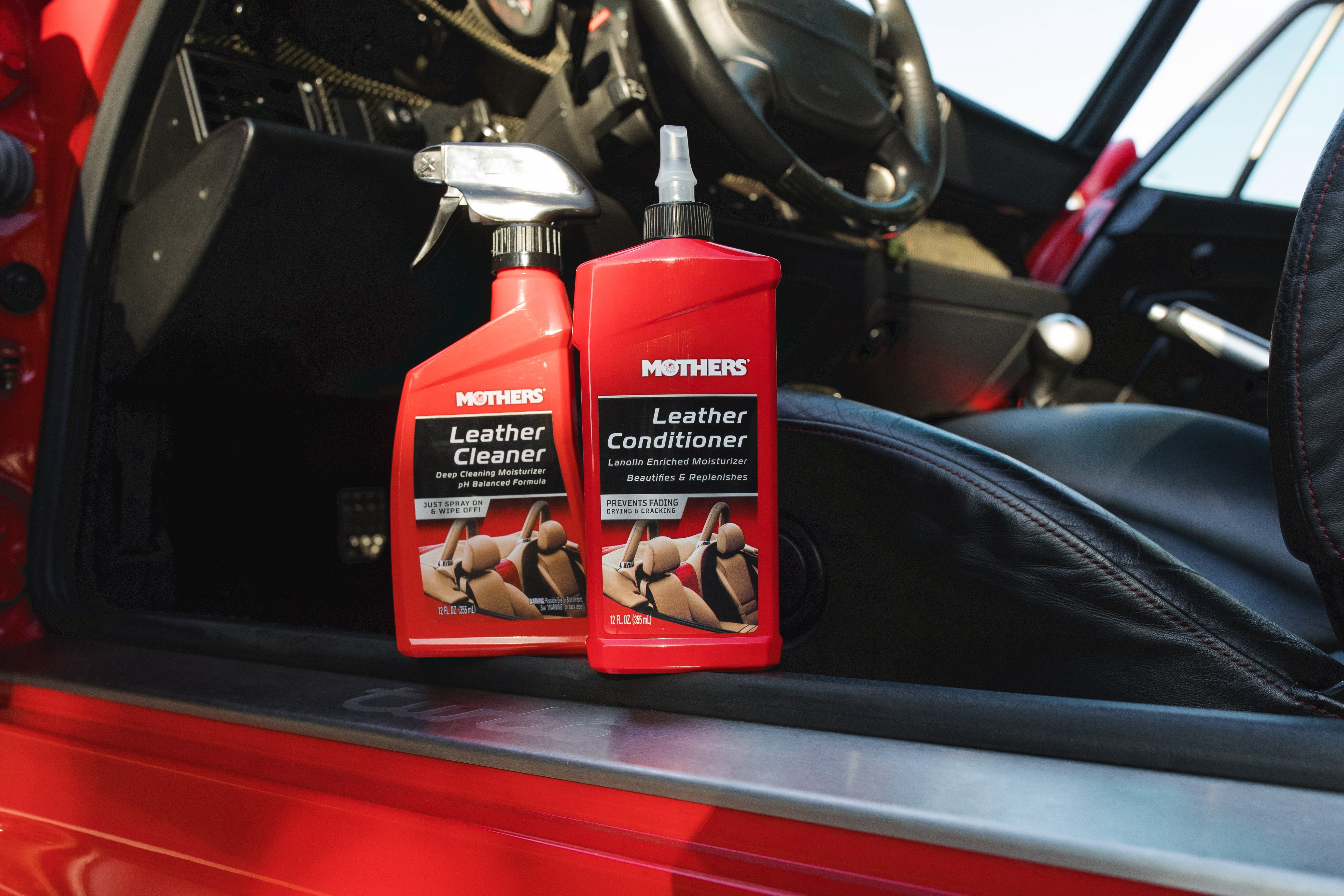 Mothers Leather Cleaner and Conditioner, 12 oz, Clear