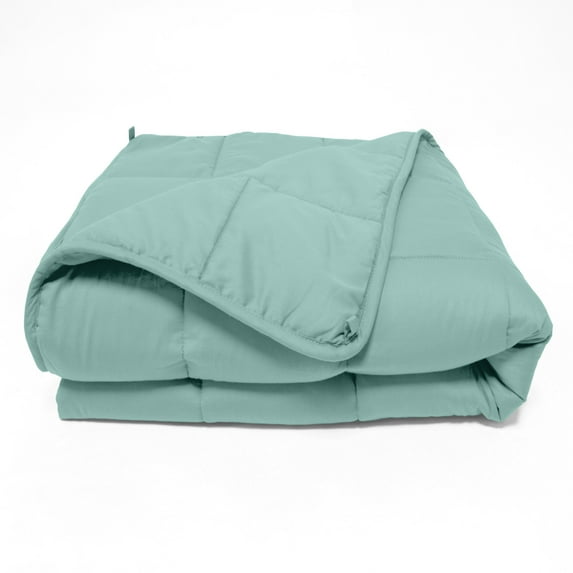 Quilted Microfiber Weighted Throw Blanket Turquoise / 48"x72" 15lbs
