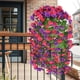 thumbnail image 5 of Cestas Colgantes con Flores Artificiales para Plantas Al Aire Libre, Vides de Rosa Simuladas 85 cm Decoración Montada en la Pared, Techo Y Bloqueo de Conductos Cestas Colgantes de Plástico para Planta, 5 of 7