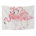 thumbnail image 3 of MYPOP Watercolor Flamingos Tapestry Wall Hanging Decoration Home Decor Living Room Dorm 60 x 40 inches, 3 of 4