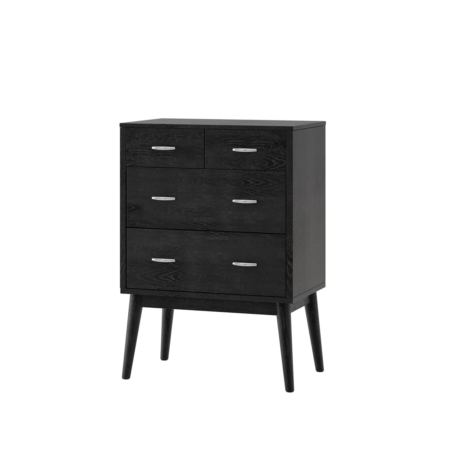 Kadyn 3 Drawer Chest, MDF Drawer Chest with Metal Handle, Modern Drawer Dresser for Bedroom, Black