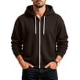thumbnail image 3 of Pvkarhg Men's Zip Up Hoodie Oversized Long Sleeve Sweatshirt Y2k Full-Zip Hoodie Casual Jackets Fall Winter Outfit M, 3 of 6