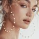 thumbnail image 1 of Grandes aros Super Enorme Círculo Perlas Pendientes Delgados Oro Elegante Boda Mujer Accesorios Joyería Regalo Compatible con Ella Afortunado Sencillez, 1 of 5