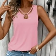 thumbnail image 2 of Admvng Tank Top for Women Casual Sleeveless Solid Ladies Blouse Admvng S-2XL, 2 of 7
