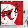 thumbnail image 1 of Ambesonne Kabuki Shower Curtain, Drama Face, 69"Wx70"L, Vermilion Black, 1 of 3