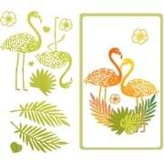 10Pcs Flamingo Hot Foil Plate for DIY Foil Paper Flower and Monstera DIY Foil Embossing