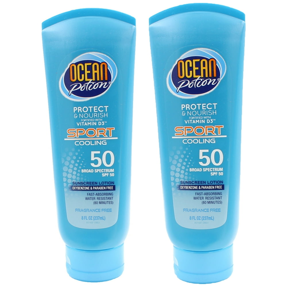 Ocean Potion Sunscreen Lotion Sport SPF50 8oz (2 Pack)