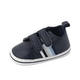 thumbnail image 2 of ZHOGXU Children Kids Girls Boys Sneakers Non Slip Flat Bottom Soft Sole Hook Loop Comfortable Breathable Stylish Shoes For Casual Daily Wear,Blue,0-6 Months, 2 of 9