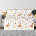 thumbnail image 1 of Fotbe Funny Chicken Manta de Franela con Estampado, Manta Ultrasuave para Cama, Sofá, Auto, Hipoalergénica y Antibolitas-50"x40", 1 of 6