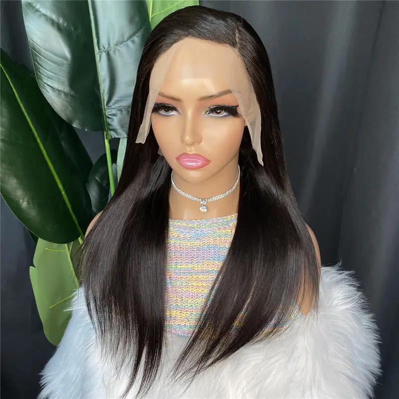 Women Wig Hair Straight Hair Wigs 13x6 Lace Front Wig Pre Plucked With  Elastic Bands Natural Color Hairline 