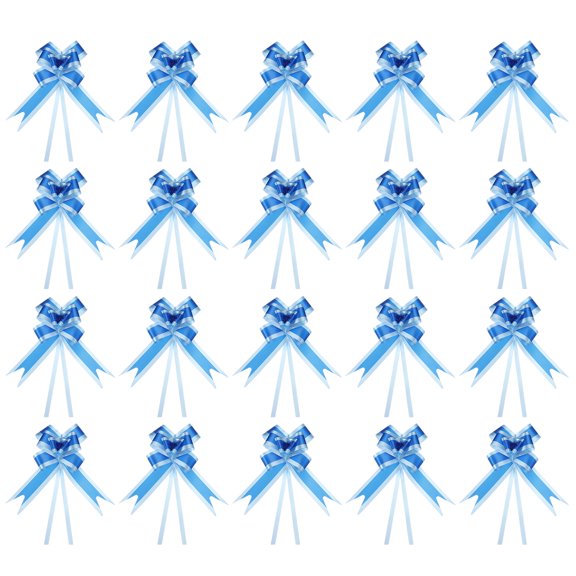 Large Gift Bow 5.9x3.5 Inch, 20 Pack Pull Bows for Gift Wrapping Present Wedding Valentine's Day, Dark Blue