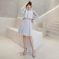 thumbnail image 4 of Vestido de dama de honor estilo coreano, corto, ajustado, para hermanas, para banquete, fiesta, graduación, pequeño, para dama de honor, 4 of 6