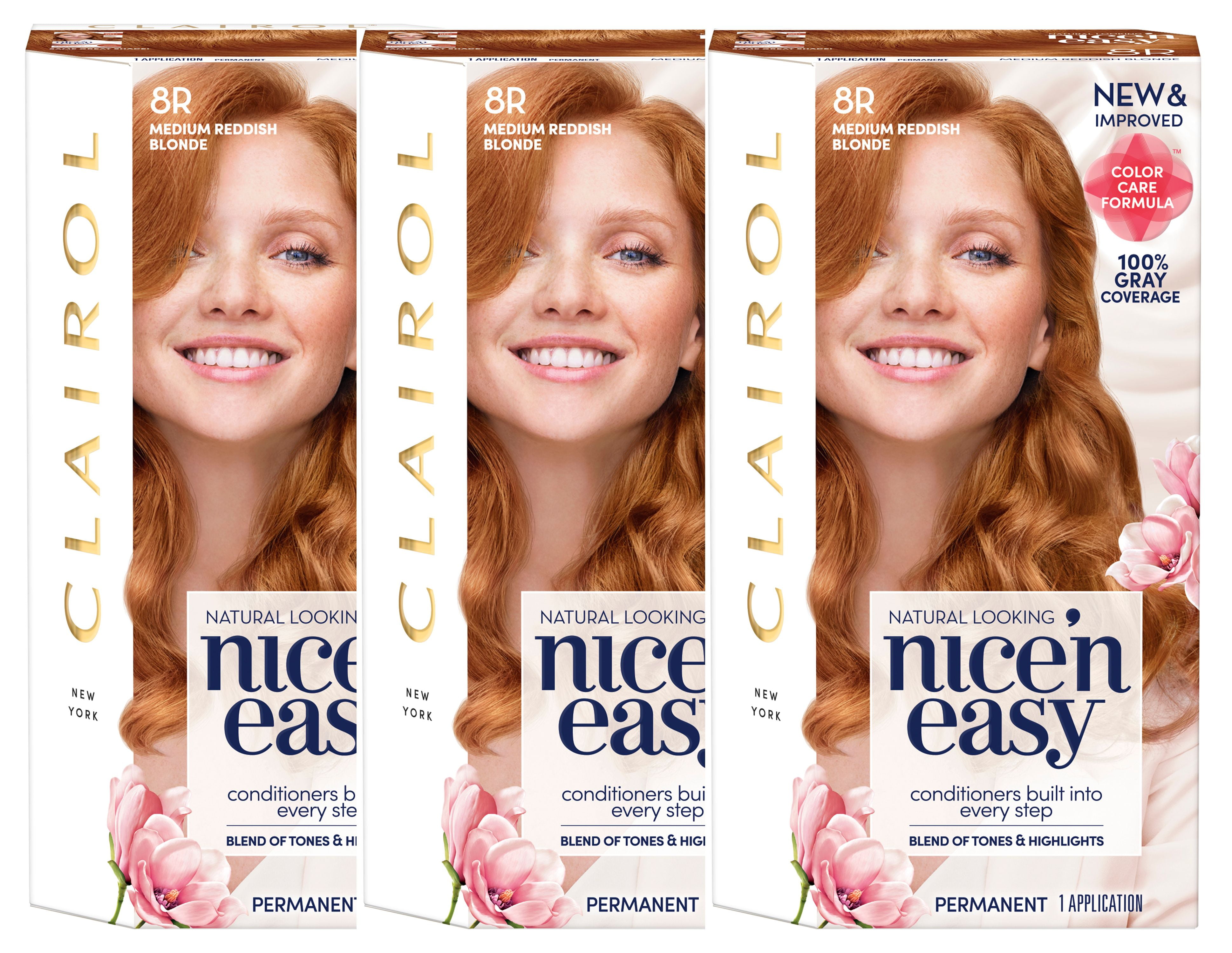 Clairol Nice 'n Easy Permanent Hair Color 8R Medium Reddish Blonde, 3