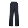 thumbnail image 5 of Women Wide Leg Yoga Pants with Pockets High Waist Stretch Loose Casual Lounge Sweatpants Comfy Trousers Navy, 5 of 6