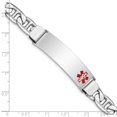 thumbnail image 2 of Auriga Fine Jewelry 925 Sterling Silver Rhodium Plated Medical Id Anchor Bracelet 8 inch for Women (L- 8inch), 2 of 5