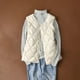 thumbnail image 1 of Abrigo de bolsillo cálido para mujer, chaqueta sin mangas, parka de plumón de invierno, abrigo para mujer, 1 of 8