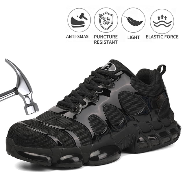 NIFOFISE Zapatos de Seguridad para Hombre Mujer Punta de Acero Resistentes a Perforaciones para Trabajo