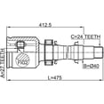 thumbnail image 2 of Febest INNER CV JOINT RIGHT 27X40X24 # 0111-ACA38RH OEM 43030-44021, 2 of 2