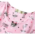 thumbnail image 6 of FOREEMME Nightgowns for Women Cotton Night Shirts Short Sleeve Night Gown Dress Casual Pajamas Soft Cartoon Sleepwear M Pink Cat, 6 of 8