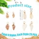 thumbnail image 2 of 100 piezas de 4 estilos de dijes de concha natural, colgantes de concha marina, eslabones para collares, pulseras, fabricación de joyas, conector de concha de caracola, dije de mar de verano, 2 of 6