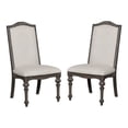 thumbnail image 2 of Furniture of America Clyde Wood 7-Piece Round Dining Table Set in Natural, 2 of 11