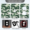 thumbnail image 3 of Yayeee Duplex Wall Plate 1-Gang 4.5"x2.7" Home Receptacle Light Switch Decorative Outlet Cover, Light Green Camouflage Design, 3 of 7