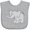 AC-Heather Grey, variant on Inktastic Cute Elephant Boys or Girls Baby Bib