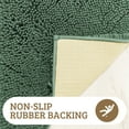 thumbnail image 3 of GTNSHUAI Extra Thick Luxury Chenille Bathroom Rug, Non-Slip Absorbent Bath Mat, 16" x 24", Dark Green, 3 of 6