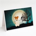 thumbnail image 1 of Halloween Scary Wire Fox Terrier Greeting Cards & Envelopes - Pack of 8, 1 of 1