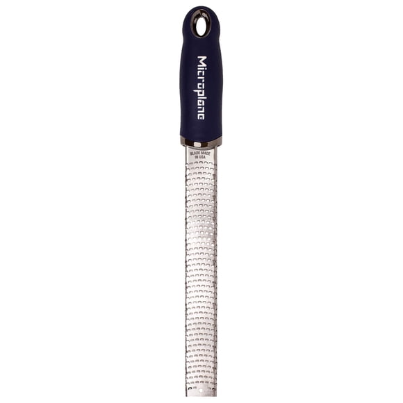 Microplane Premium Made in USA Zester Grater, grating cheese -Soft, Dark Blue