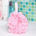 thumbnail image 2 of Esponja de baño y ducha de lufa, exfoliante corporal para mujeres y hombres, esponja de malla grande para limpieza corporal, con cuerda para colgar, bola de baño y ducha, color verde., 2 of 5
