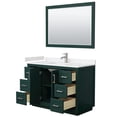 thumbnail image 3 of Wyndham Collection Miranda 48" Wood Single Bathroom Vanity in Green/Nickel Trim, 3 of 7