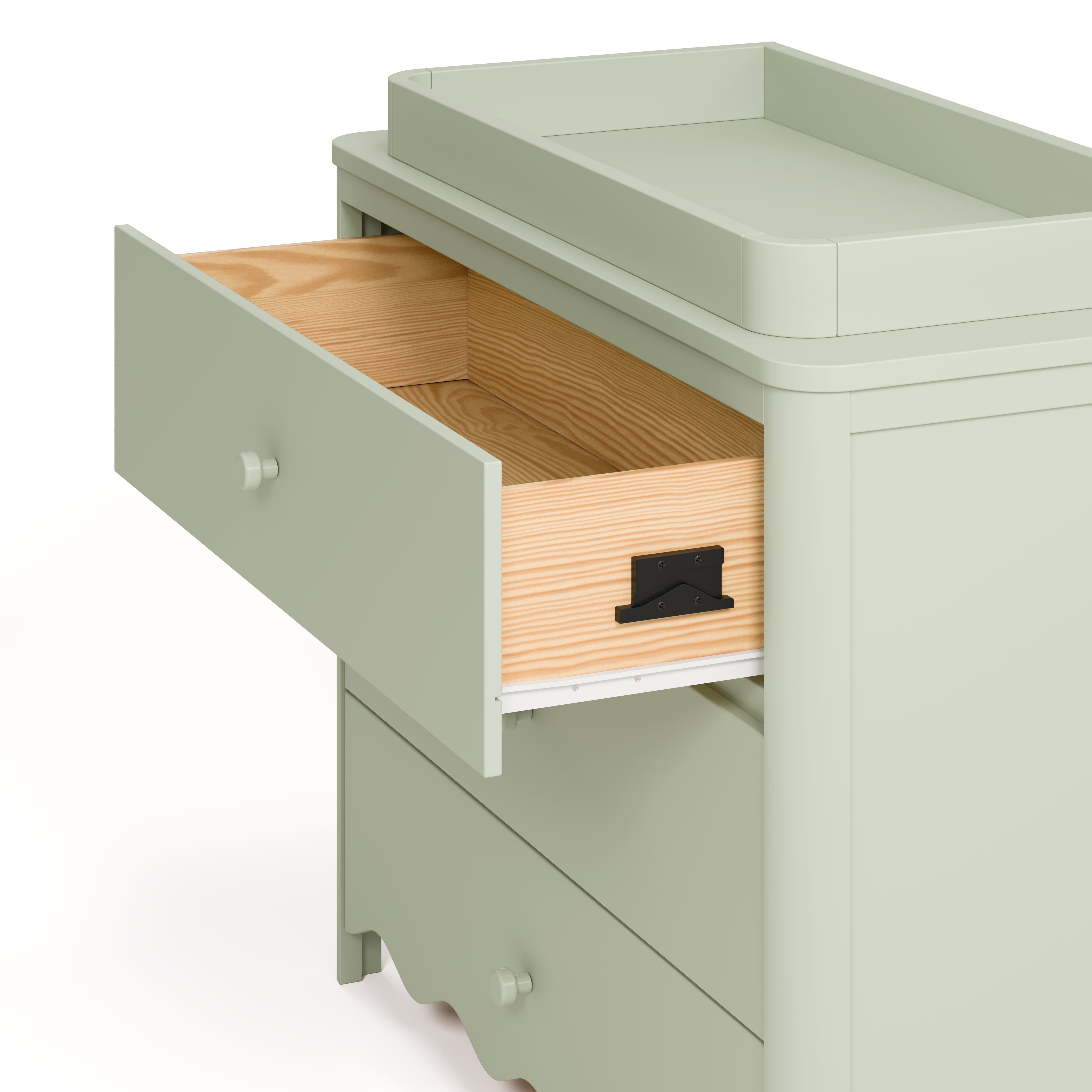 Art of Nursery by Storkcraft Casablanca 3 Drawer Chest with Removable Changing Topper, Sage
