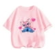 thumbnail image 4 of Ropa de moda para niños, camiseta de verano con puntadas bonitas, camisetas de dibujos animados para bebés y niñas, mono informal de manga corta, 4 of 5