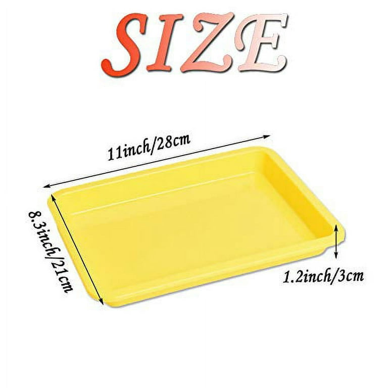 10 Pack Plastic Art Trays, Activity Crafts Tray, Organizer Serving Tray for  Home